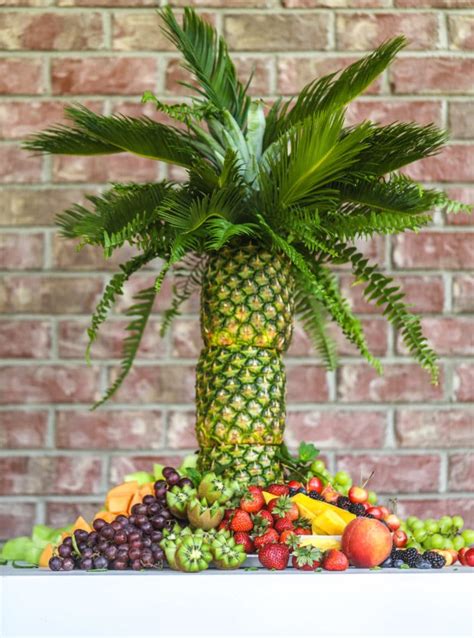 Pineapple Palm Tree Fruit Tray - How to Make a Pineapple Palm Tree