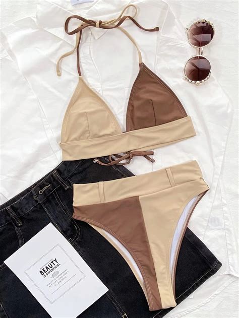 Hot Sale Nude Women Bikini Custom Logo Swimwear High Waist Bathing Suits Buy Nude Women Bikini