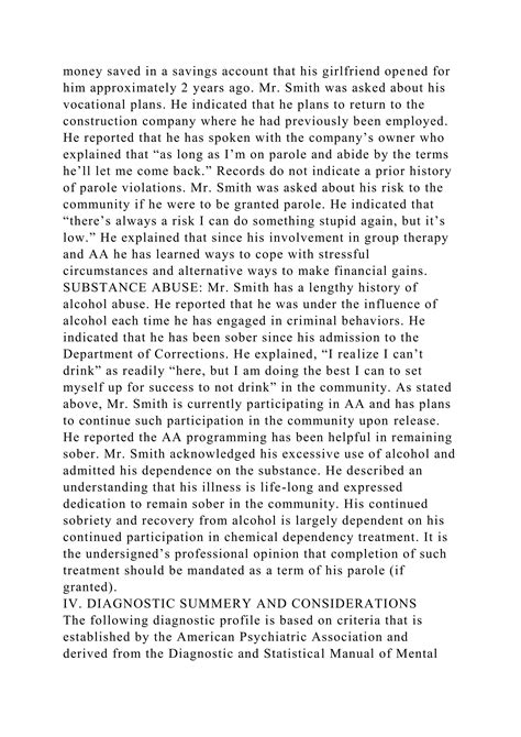 The Psychological Impact of a Parole Board Interview on Inmates 2