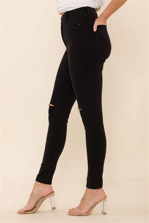 Calça Sarja Skinny Hot Pant Basic 11573 Preta Knoten Jeans