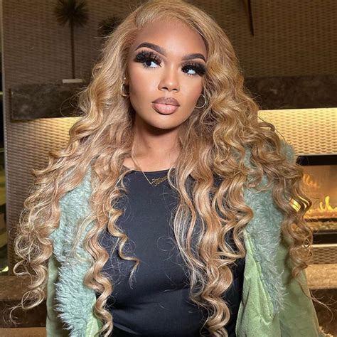 Honey Blonde Loose Deep Wave HD Lace Wig Human Hair Wig Density Tinashe Hair