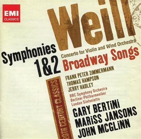 駿河屋 John Mcglinn・gary Bertini・mariss Jansons Weill：songs