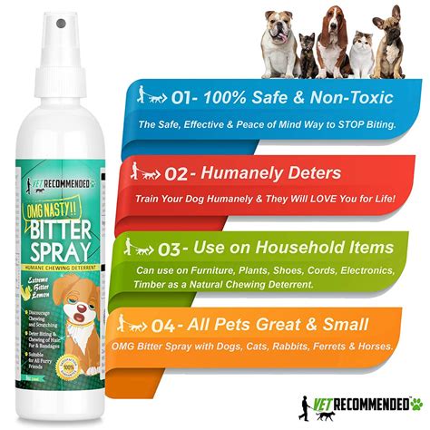 Bitter Lemon Spray For Dogs - Anti Chew Dog Training Tool - 8oz/240ml