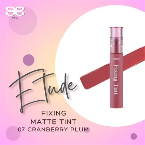 Etude Fixing Tint Cranberry Plum Beauty Personal Care Face