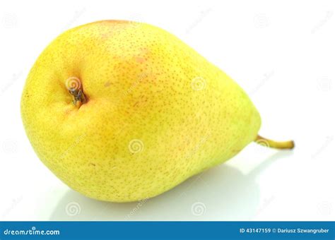 Ripe Juicy Pear On White Background Stock Image Image Of Closeup