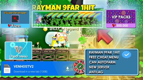 Rayman Far Hit Free Role Unli Cuy Server Baru Growtopia