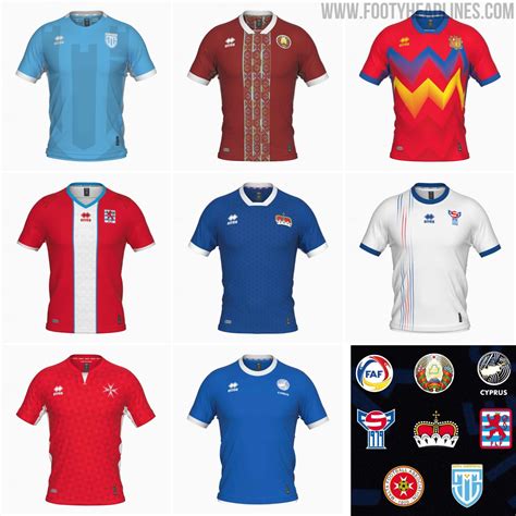 errea  uefa national team kits released andorra belarus cyprus