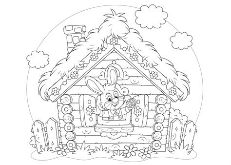 Сказочный домик раскраска - 77 фото