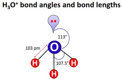 H3O+ lewis structure, molecular geometry, bond angle, hybridization