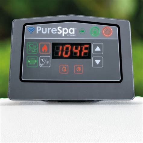 Intex PureSpa Plus Greywood Inflatable Hot Tub Spa With Multi Colored LED Lights Piece Kroger