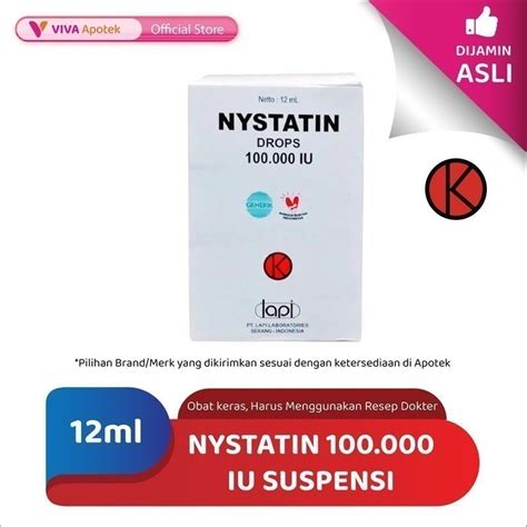 Jual Nystatin Iu Suspensi Nystatin Jamur Mulut Ml