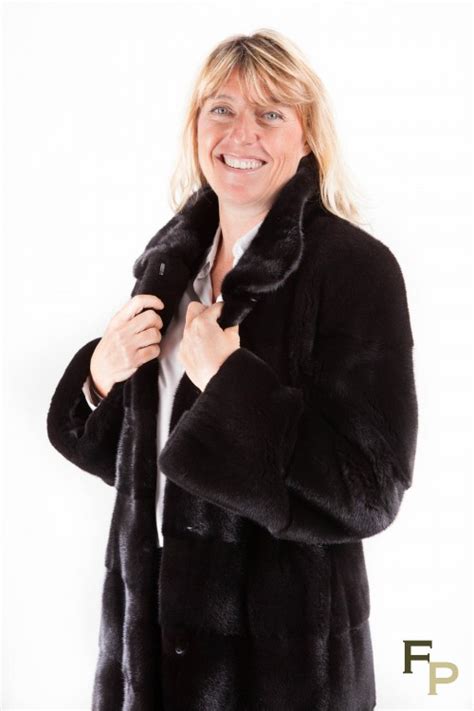 Long Manteau Noir En Vison Blackglama