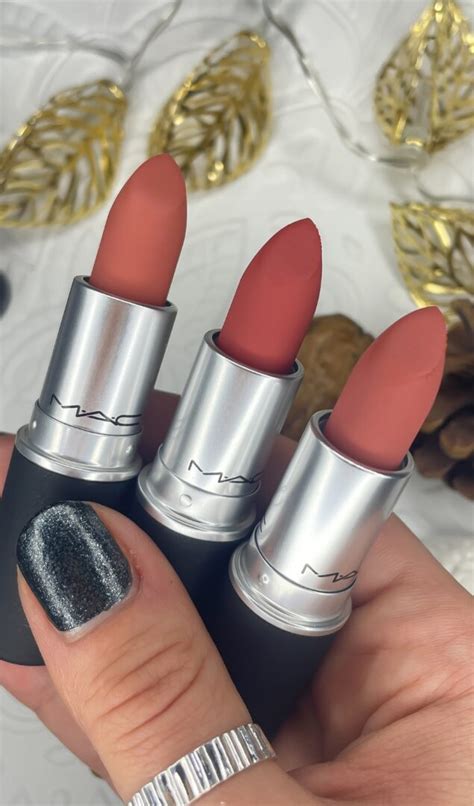 MAC Mull It Over Vs Stay Curious Vs Brickthrough Lipstick Swatches