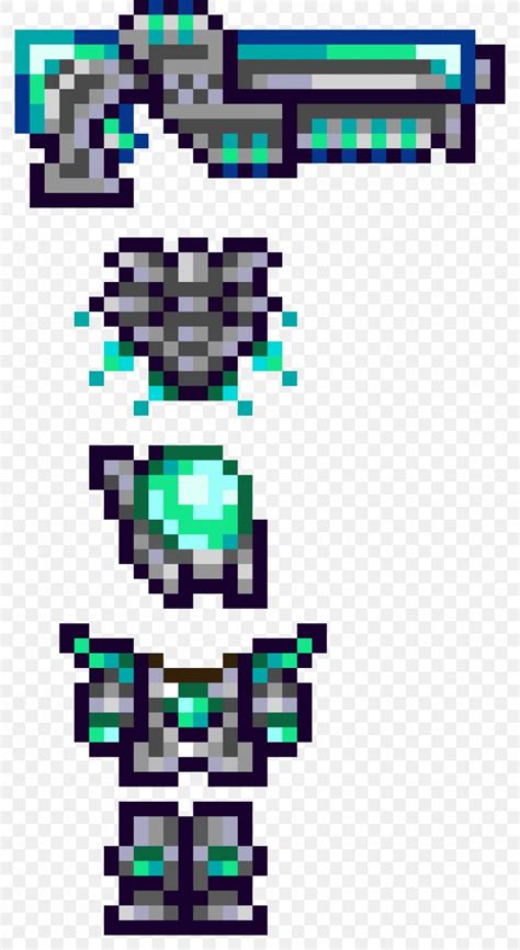 Terraria Armour Pixel Art Video Games Sprite Png 1050x1920px