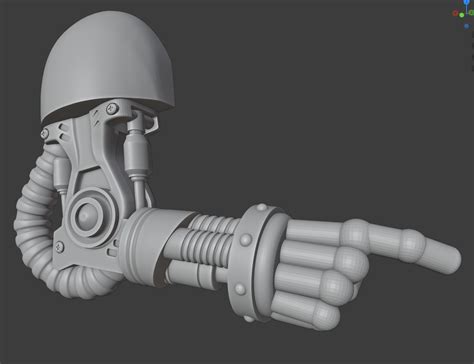 Free STL file iron arm for iron hands 40k 💪・3D print model to download ...