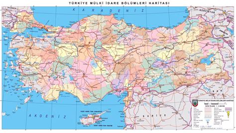 Buy Gifts Delight Laminated 42x24 : Political - s of Turkey Detailed of ...