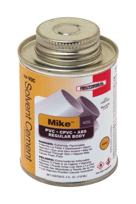 Keeney Oz Mike Amber Multi Purpose Solvent Cement For Abs