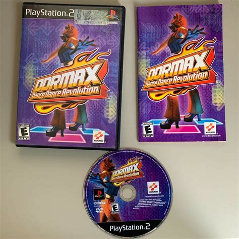 DDRMAX Dance Dance Revolution Sony PlayStation 2 2002 CIB Tested