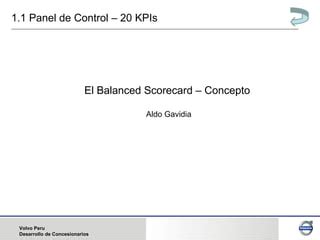 Panel De Control Indicadores Ppt