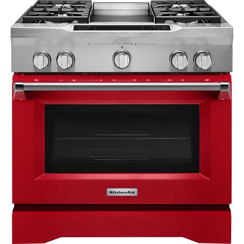 Best Buy Kitchenaid 51 Cu Ft Self Cleaning Freestanding Dual Fuel Convection Range Kdrs463vsd