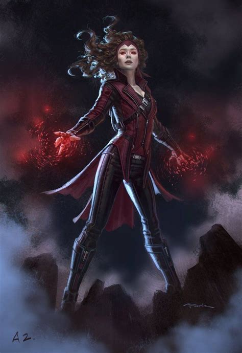 Scarlet Witch Sports Her Headband In New Concept Art For Captain America Civil War 750×1092