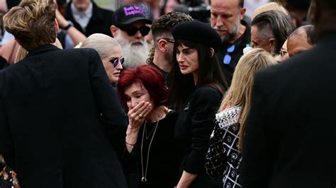 Sharon Osbourne breaks down during Ozzy Osbourne funeral procession