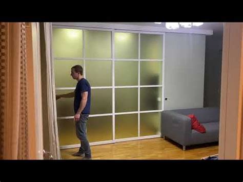 Раздвижная перегородка и обрамление проёма(трубы+ниша) - YouTube