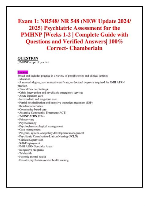 Chamberlain Pmhnp Curriculum
