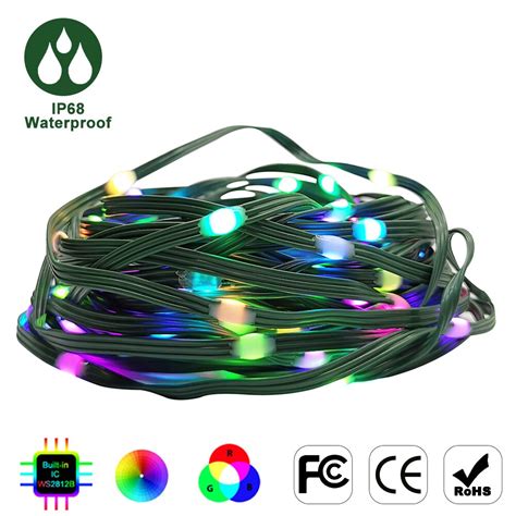 Dc V Ws B Led String Addressable Individually Smart Rgbic Green