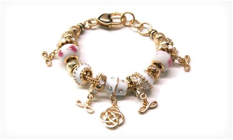 Landau Gold Tone Charm Bracelet Groupon Goods