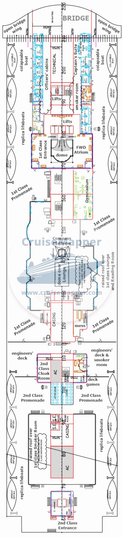 MS Titanic 2 deck 9 plan | CruiseMapper