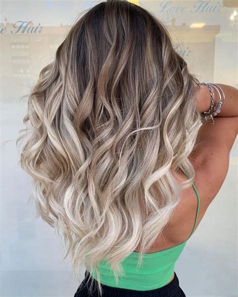 Luxus Pilz Geschmolzene Blonde Locken Balayage Echthaar Etsy De Hair Color Balayage