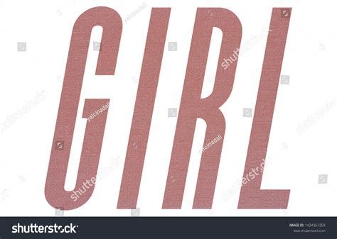 Girl Word Terracotta Colored Fabric Texture Stock Photo 1424367203