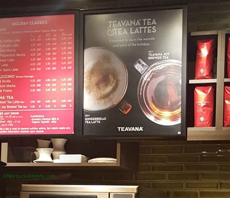 Starbucks Menu English