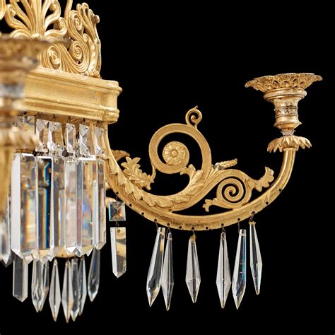 LJUSKRONA för sex ljus Tyskland talets första hälft Karl Friedrich Schinkels art