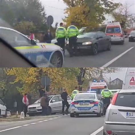 Tânără de 21 de ani acroșată de un autoturism la Bălești FOTO AS in Gorj