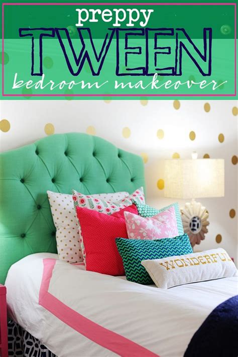 Tween Girl Bedroom Preppy Design Decor Ideas Pink Navy Green