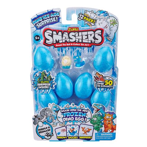 Buy Smashers Dino Ice Age 12 Pack Smash Eggs By Zuru 7458 S001 Blue