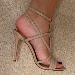 Charles David Shoes Charles David Strappy Nude Leather Stiletto