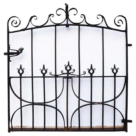 English Antique Wrought Iron Estate Gate With Posts At 1stdibs