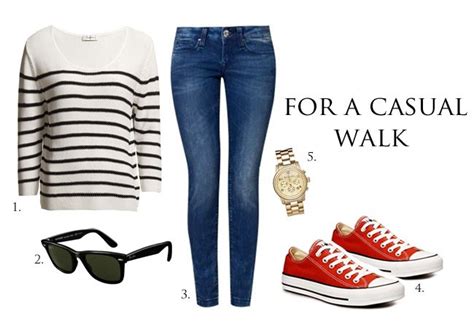 Casual Walk With Red All Stars Cool Outfits Fashion Casual Chic