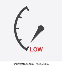 Speedometer Tachometer Fuel Low Level Icon Stock Vector (Royalty Free