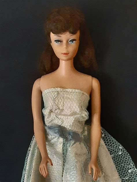 Brunette Ponytail Barbie Doll W Original Dress Overcoat Etsy