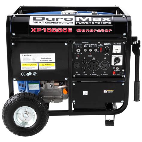 Duromax Xp10000e 10000 Watt 16 Hp Ohv 4 Cycle Gas Powered Portable Generator With Wheel Kit And