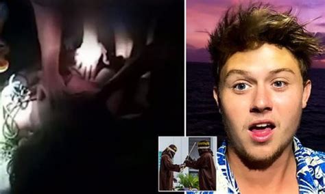 Dramatic Moment Naked Aussie S Alleged Boozy Rampage In Indonesia Ends With Him Face Down In The