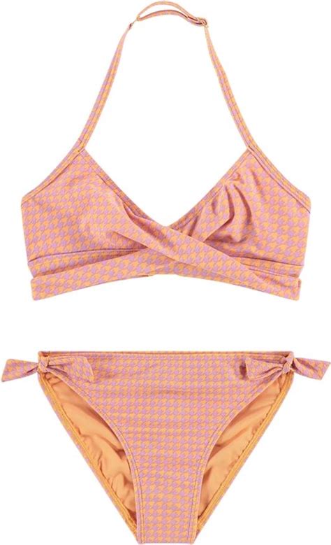 Beachlife Pied De Poule Mini Bikini Zwemkleding Meisjes Roze Maat