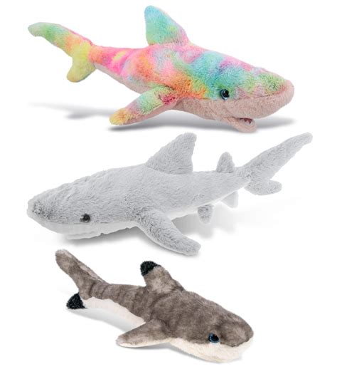 Dollibu Plush Shark Stuffed Toys Soft Huggable Sharks Plush Kit