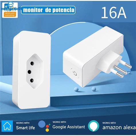 Tomada Padrão Tuya wifi Brasil 16A Para Medidor Ao Vivo Soquete