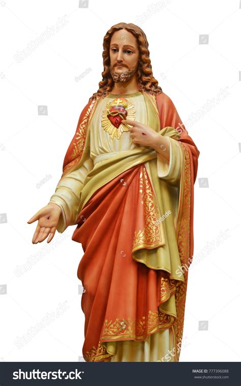 Sacred Heart Jesus Statue Isolated Stock Photo 777396088 | Shutterstock