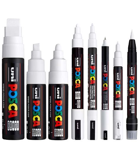 Posca Markers - 8 tip sizes - White » Cheap Shipping